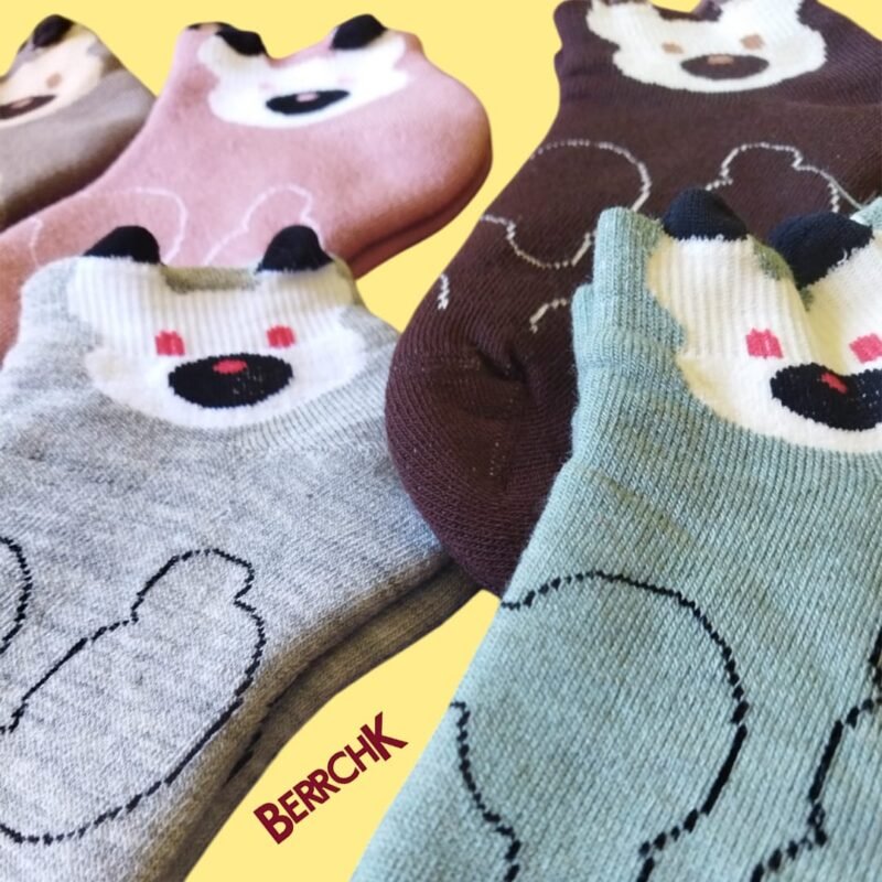 Chaussettes Femme – Motifs Ours Mignons 🐻 – Image 3