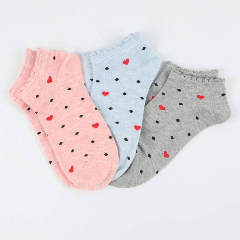 Chaussettes Invisibles avec Motif – Coton Femme