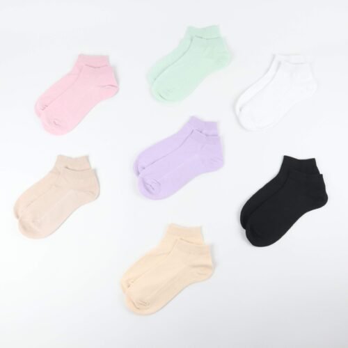 Chaussettes Invisibles en Coton Antidérapantes - Multicolore