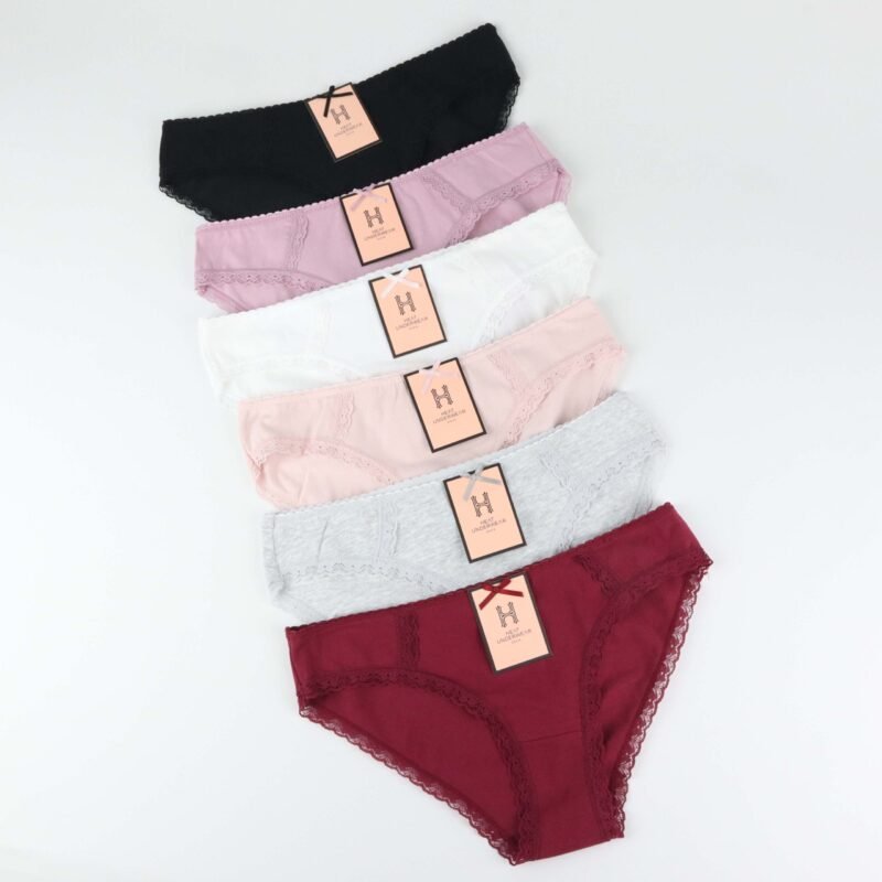 Bikini en Premium Coton avec Bordures en Dentelle – Image 2