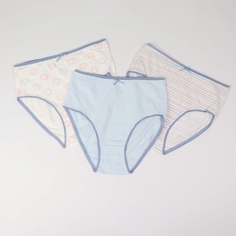 Pack de 3 Culottes Taille Haute Pointelle – Coton Premium 🌿 – Image 2