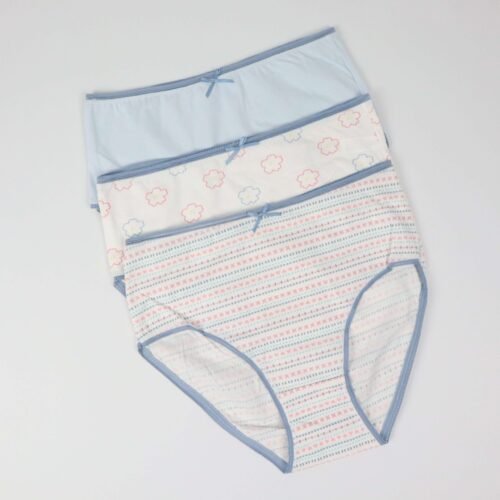 Pack de 3 Culottes Taille Haute Pointelle – Coton Premium 🌿