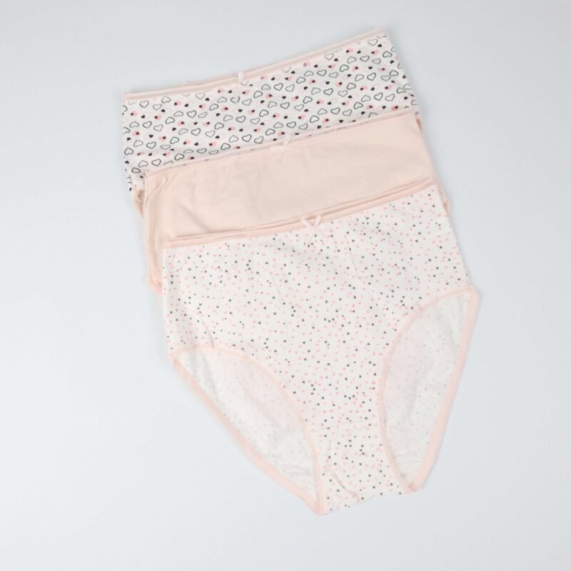 Pack de 3 Culottes Taille Haute Pointelle – Coton Premium 🌿 – Image 2