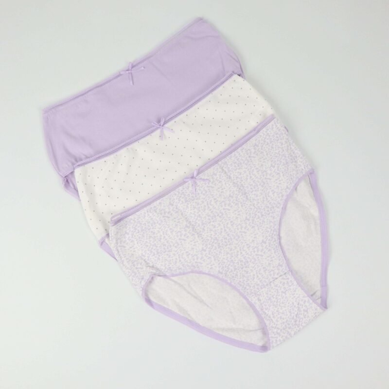 Pack de 3 Culottes Taille Haute Pointelle – Coton Premium 🌿 – Image 2