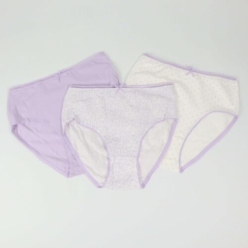 Pack de 3 Culottes Taille Haute Pointelle – Coton Premium 🌿