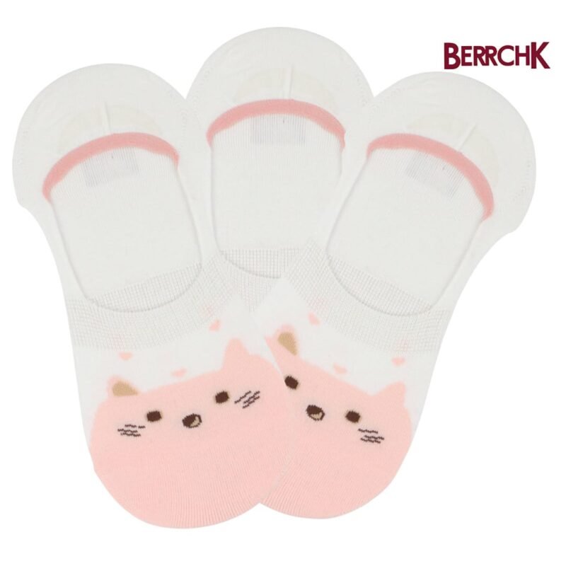 Lot 3 Chaussettes invisibles Motif Chat - Femme