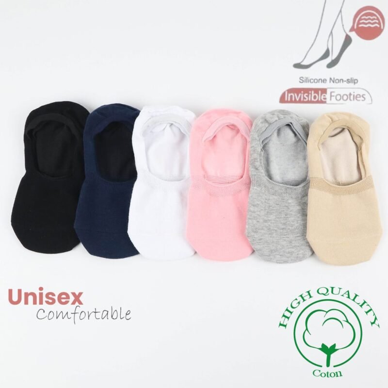 Chaussettes Invisibles avec Silicone au Dos – Unisex
