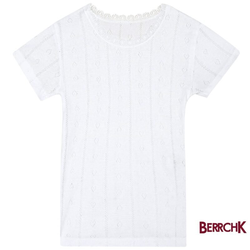 T-shirt Manches Courtes Fille 100 % Coton Côtelé – Özkan – Image 3