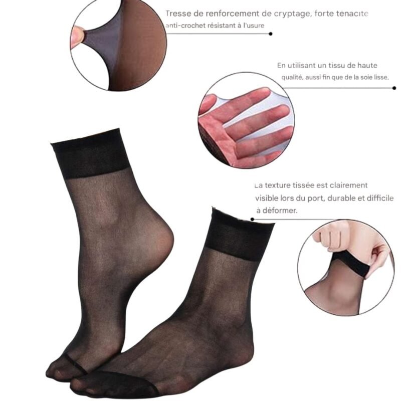Soquete fines en voile femme et transparent 13DEN