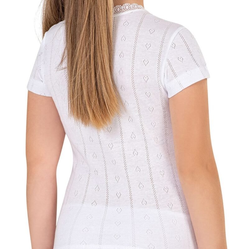 T-shirt Manches Courtes Fille 100 % Coton Côtelé – Özkan – Image 2