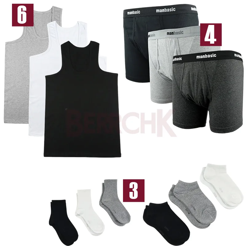 Pack Débardeur Verano, Boxer, t-shirts ET Chaussette homme