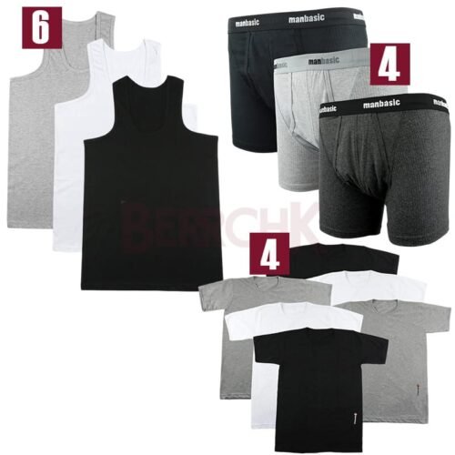 Pack Débardeur Verano ET Boxer, t-shirts Manbasic homme