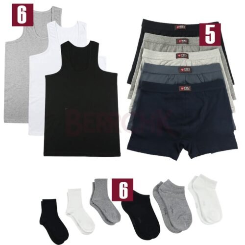 Pack Débardeur + Boxer homme en coton + Chaussette  - Verano